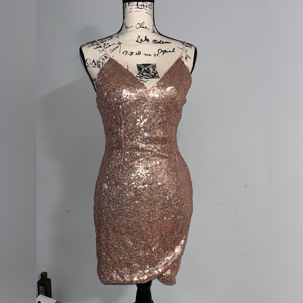 Gold sequin New Years Eve dresss